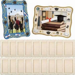 Foilswirl 20 Pieces Wooden Picture Frames 4'' x 6'' Unfinished Wood Photos Frames for Crafts DIY Painting Art for Wedding Graduation Birthday Party