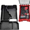 Insert for Milwaukee M18 FUEL 1/4" Hex Impact Driver 2953-20  Packout Compact Organizer 48-22-8435 Liner  68 Bit Storage