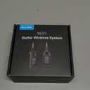 Wireless Guitar System 2.4 GHz with 6 Channels Rechargeable Audio Wireless Guitar Transmitter Receiver for Bass Electric Instruments (Black)