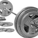 BalanceFrom Cast Iron Olympic Weight Including 7FT Olympic Barbell, 300-Pound Set, Multiple Packages