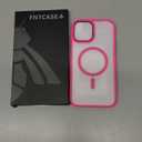 FNTCASE for iPhone 12 Pro Max Case: [Compatible with Magsafe] Translucent Matte Magnetic Phone Cover - Military Grade Drop Protection Shockproof Protective Cases - Hot Pink