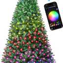 HOLLO STAR 6 ft Prelit Christmas Tree with 270 LED Lights, App Control, Artificial Christmas Tree with Multi-Color RGBW Lights, 1072 Branch Tips, Metal Base, Easy to Assemble, for Home, Party