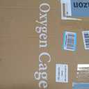 Pet Oxygen Cage for Cats and Dogs to Obtain Oxygen/Nebulizing Care, Tube Kit and Mat Included (Medium -32x24x24 Inch)