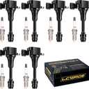 Set of 6 Ignition Coil Packs and Iridium Spark Plugs for Nissan Murano Maxima Altima Quest Xterra Pathfinder Frontier 2002 2003 2004 2005 2006 2007 2008 3.5 V6 Spark Plugs Coils UF349 224338J115