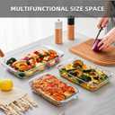 3 Pack High Borosilicate Glass Baking Dishes for Oven,(2.3QT,1.6qt,1.0QT),Rectangular Bakeware Sets,Deep Glass Casserole Dishes with Handle for Microwave,Oven,Baking,Meal Preparation