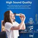 PHILIPS S2508 Portable Karaoke Machine,Party Bluetooth Speaker with 2 Karaoke Microphones,7 H Battery,Multi-Colored Light Modes with Display Screen,6 Vocal Effects,USB,AUX or TF Card Input,Mini,White