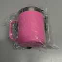 SUNWILL Insulated Coffee Mug with Lid, Travel Tumbler with Handle, 14 oz Stainless Steel Cup for Home, Office, Camping, Powder Coated Magenta