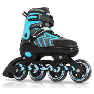 MammyGol Inline Skates for Adults Kids, Adjustable Aggressive Durable Roller Skates with Giant Wheels, High Performance Skates for Men Women Boys Girls, 8-11