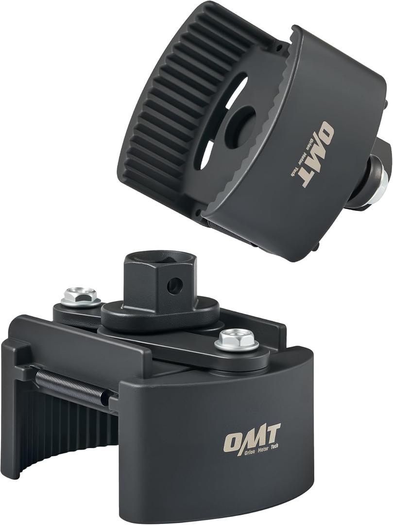 Orion Motor Tech 2 pc. Oil Filter Removal Tool, 60-80 mm & 80-105 mm Adjustable Oil Filter Wrench, Oil Filter Removal Tool, 1/2" & 22 mm Drive Universal Oil Filter Wrench, Black