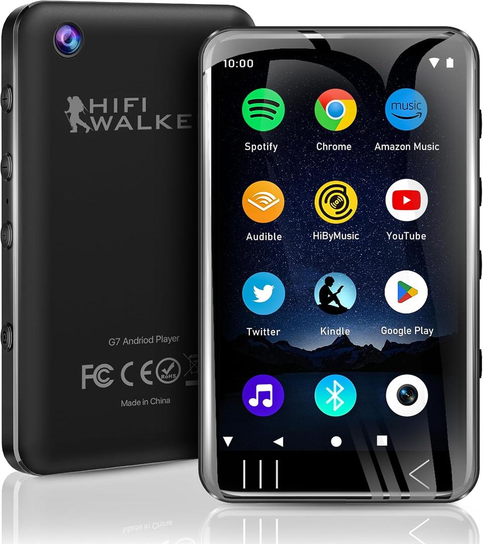 HIFI WALKER G7 Android 13 MP3 Player with Bluetooth WiFi 144GB Music Player