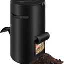 Compost Bins Outdoor with Observation Windows, 34 Gallon Reusable Home Compost Bucket for Outside Garden, Backyard, Heavy Duty Nonwoven Fabric Yard Waste Bag (1 Pack, Black)