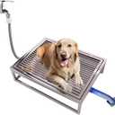 Porch Potty for Dogs, 31"20" Stainless Steel Dog Litter Box, Portable Sturdy Metal Pet Toilet Tray, for Small Large Dogs Indoor Outdoor Use, Easy to Clean (31.49x19.68in)