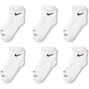 Nike Kids' 6-Pack Performance Socks (X-Small, White)
