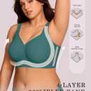 OEAK Womens Wireless Jelly Bra Plus Size Supportive Seamless Bras Full Coverage Push Up Comfortable No Underwire Tshirt Bras XL