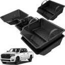 Under Seat Storage Compatible with 2019-2026 Dodge Ram 1500 Crew Cab New Body Style (Not for Classic), Upgraded Rear Underseat Organizer Cargo Box
