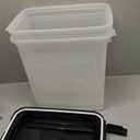 IRIS USA Dog Food Storage Container, 2 Pack, Up to 30 lbs Each, Airtight Seal for Freshness, Wheels for Rolling, Easy One Hand Opening, Made in USA, BPA Free, Clear/Black