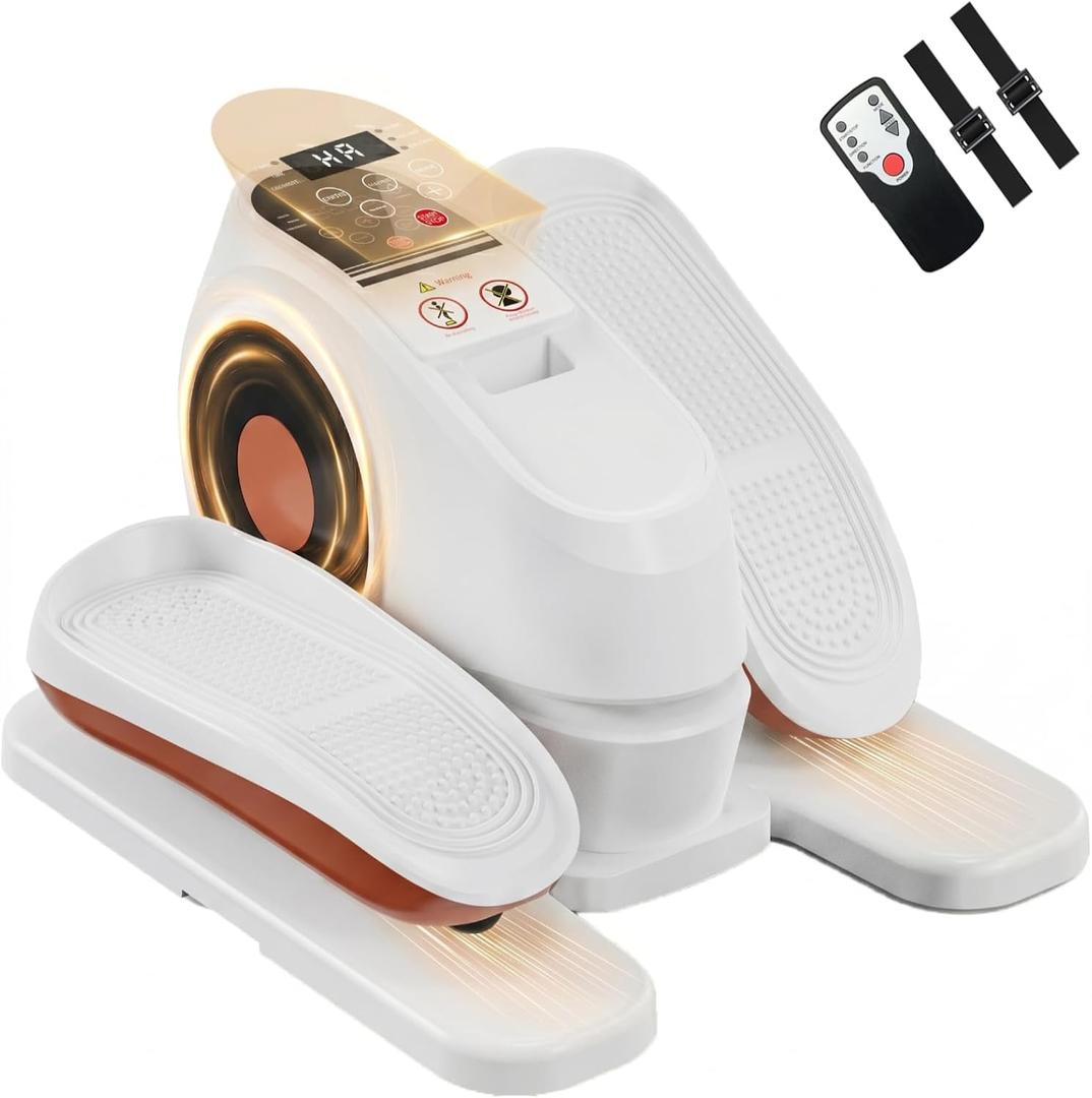 Under Desk Elliptical Machine, 16-Speed Electric Elliptical Leg Exerciser as Seen on TV for Seniors, Quiet Portable Seated Pedal Exerciser for Home with Auto & Manual Modes, and Remote Control