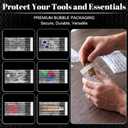 Frienda 150 Pcs Clear Self Sealing Bubble Cushion Bags Double Wall Bubble Pouch Bag Plastic Shockproof Protective Packing for Small Business Moving Shipping Packaging Storage(2" X 3.15")