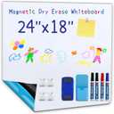 Self-Adhesive whiteboard Stickers for the Office: 24" 18" Magnetic Dry Erase wall Films, Easy to Peel and Stick, Designed for Professionals, Ideal for Schools and Conference Rooms.