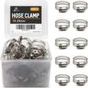 Hose Clamp 1 Inch, 80 Pack Stainless Steel Hose Clamps Worm Gear fuel line pipe clamps, 19-29mm (1 Inch)