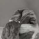 Wearable Heated Blanket Electric Snuggle with Foot Pocket/Sleeves, 59x70 Inch Heated Throw Blanket with for Women Men Adults, Super Soft Flannel & Sherpa Blanket Warmer for Home Office, Gray