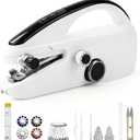 Handheld Sewing Machine, Portable & Cordless Mini Sewing Machine for Beginners - Electric Fast Stitching, DIY Fabric Clothes Repair Kit, Home Travel Mending Machine with Accessories(White)