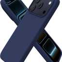 ORNARTO Compatible with iPhone 17 Pro Case 6.3", Slim Liquid Silicone 4 Layers Full Covered Soft Gel Rubber Shockproof Cover, Protective Phone Case for iPhone 17 Pro-Navy Blue