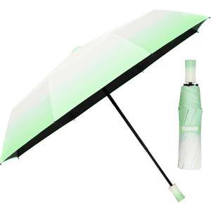 Yoobure Travel Umbrella Portable Compact Umbrellas, Pocket Mini for Purse, Umbrellas for UV Sun & Rain Small for Backpack, Umbrella with Case Folding for Kids Women (Mint Green)