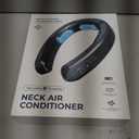 Portable Neck Air Conditioner Fan,Bladeless Fans,Long Endurance Limited Version Portable Neck Fan with LED Rechargeable Personal Neck Fans,3 Latest Cooler Plates,Quiet,Lightweight Neck Fans,Black