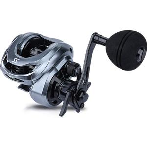 Sougayilang Baitcasting Fishing Reel High Speed Baitcaster with 9+1 Ball Bearings, Gear Ratio 8.0:1, Magnetic Brake System Power Handle Casting Reels (Gray - Left Handed) Sougayilang Baitcasting Fishing Reel High Speed Baitcaster with 9+1 Ball Bearings, Gear Ratio 8.0:1, Magnetic Brake System Power Handle Casting Reels (Gray - Left Handed)