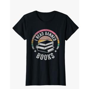 Retro Vintage Banned Books Shirt I Read Banned Books T-Shirt, M
