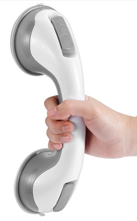 Only 1 PCSGrab Bars for Bathtubs and Showers, 12 Inch Shower Handle Strong Suction Cup Grab Bar for Shower Chair Stool, Bathroom Safety Bar for Seniors, Elderly, Handicap