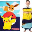 Franco Kids Bedding Super Soft Plush Micro Raschel Blanket, 62 in x 90 in, Pokemon