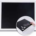 Loddie Doddie Magnetic Chalkboard - 18 x 22 in, White Frame, Wall Mount - Stain-Resistant Easy-Erase Magnetic Board - Photo & Note Display Magnet Board - Creative Fun Chalkboard for Kids