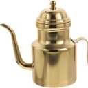 Cabilock Oil Dispenser Vinegar Dispenser Bottle Stainless Steel Oil Can Container with Handle for Kitchen Restaurant Cooking BBQ Golden
