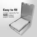 Paper Towel Dispenser Wall Mount Stainless Steel Commercial Paper Towel Holder with Lock Toilet Paper Napkin Holder C Fold Multifold Trifold Paper Towel Dispenser Tissue Holder for Bathroom Public