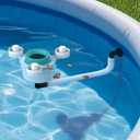 Floating Pool Skimmer for Above Ground Pools, Tri-Float Skimmer with Removable Basket - Easy Install Above Ground Pool Accessories, Universal Pool Cleaning Accesorios Para Piscina