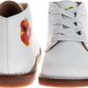 Josmo Baby Elmo Sesame Street Walking Shoes - Lightweight Synthetic First Step Walker Dress Boots Non-Slip Bottom High top - Elmo White (Size 3 Infant)