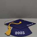 Yousoontic 2025 Graduation Door Sign Wooden Graduation Party Decorations Cap Ornament with Tassel Photo Booth Props Wood Congrats Grad Sign for Porch Wall Door(Blue)