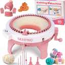 BZVV SENTRO Knitting Machine, 48 Needles Smart Knitting Crochet Machine with Row Counter for Adults and Beginners, Weaving Loom Machine Kit for Christmas New Year Gifts (Pink), Adult, Kid