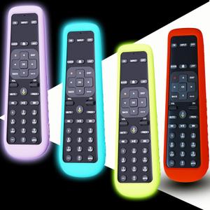 4Pack Case Cover for AT&T TV Now DirecTV Receiver Remote Voice Control C71KW, Battery Cover Silicone Skin Sleeve Glow in The Dark Green Red Purple and Blue