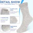 20 Pairs Toddler Kids Crew Socks - Boys Girls Athletic Mid Calf Cut for School, 1-13 Years (#2 Black,white)