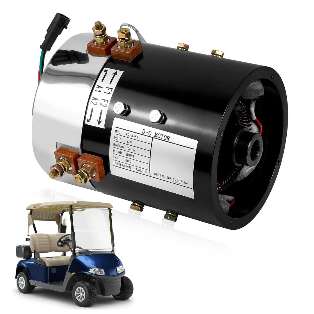 36 Volt Golf Cart Electric Motor, Compatible with EZGO TXT PDS DCS 2000-up Replace 73124-G01 73124-G08 73445-G02 73121-G01 73327-G01 Electric Separately-Excited Electric Motor