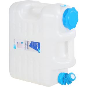 REDCAMP 5 Gallon/18.5L Portable Water Container with Spigot, Camping Water Jug, Water Container,Large Water Tank,Portable Emergency Water Storage for Camping,Car,Hiking,Hurricane Supplies (625.6 Ounces, White)