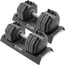 CAP ADJUSTABELL Adjustable Dumbbell Weights Multiple Handle Options, Pair, 55 lb - Chrome Handle