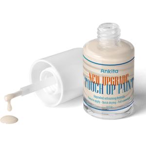 Porcelain Sink Touch Up Paint, High-Gloss Porcelain Repair Kit White & Appliance Paint for Chips, Scratches, Cracks and Spots on Enamel, Acrylic, Porcelain in Kitchen and Bathroom (Antique White)