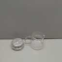 TETWIN Personal Glass Teapot with Built-in Strainer 17oz - for Blooming, Loose Leaf & Herbal Tea, Exquisite Small Tea Pot for One,Stovetop Safe