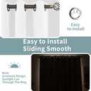 BGment Pure White Blackout Curtains 54 Inch Length for Bedroom 2 Panels Set, Linen Textured Thermal Insulation Soundproof Window Curtain Drapes with Grommet, 52 Inch Wide Each Panel