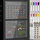 Magnetic Acrylic Calendar for Fridge,2 Pack 11"x15" Clear Fridge Calendar Dry Erase Magnetic Planning Boards Set for Refrigerator with 8 Colorful Highlight Markers