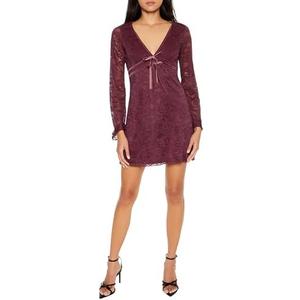 Forever 21 Womens Lace Bow Mini Dress, Size S